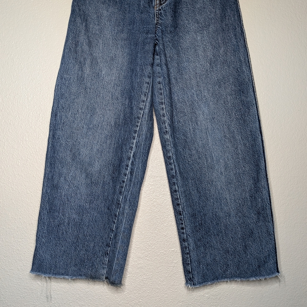 Uniqlo Womens Blue Y2K Denim Baggy Slouchy Wide Leg Jeans 23 23x32 - Picture 3 of 7
